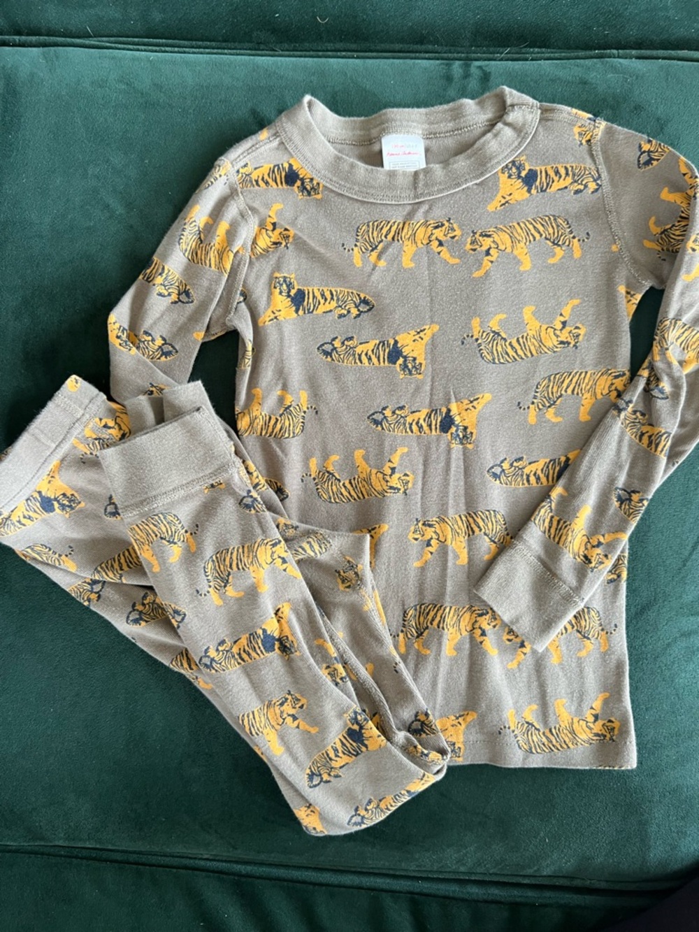 Kids Tiger Print Long Sleeve Pajama Set